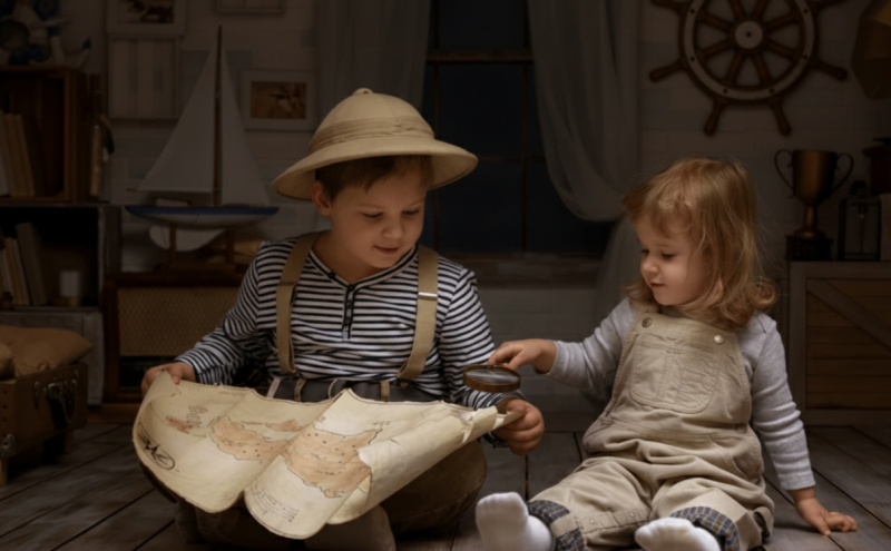 family on beach, building sandcastle, toddler, sunny day, turquoise water, white sand, relaxation